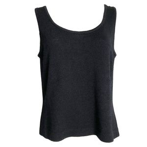 St John Tank Top Santana Knit Black M USA